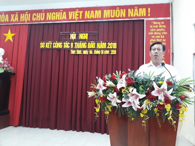 Hình 2: đồng chí Lê Văn Đầy, Ủy viên Ban Thường vụ Quận ủy, Trưởng Ban Dân vận Quận ủy Ninh Kiều đã phát biểu chỉ đạo